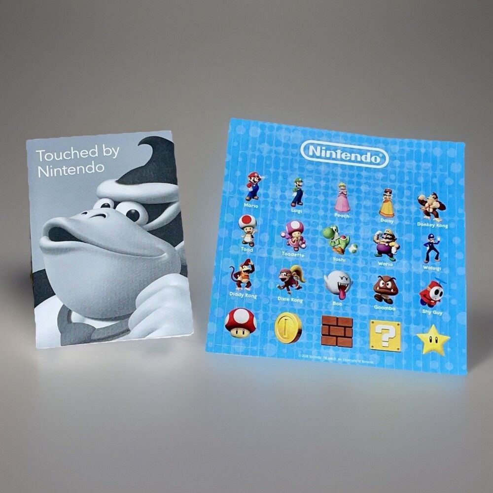 Rare 2008 Nintendo DS Employee Trivia Game Card W Stickers Touched By Nintendo